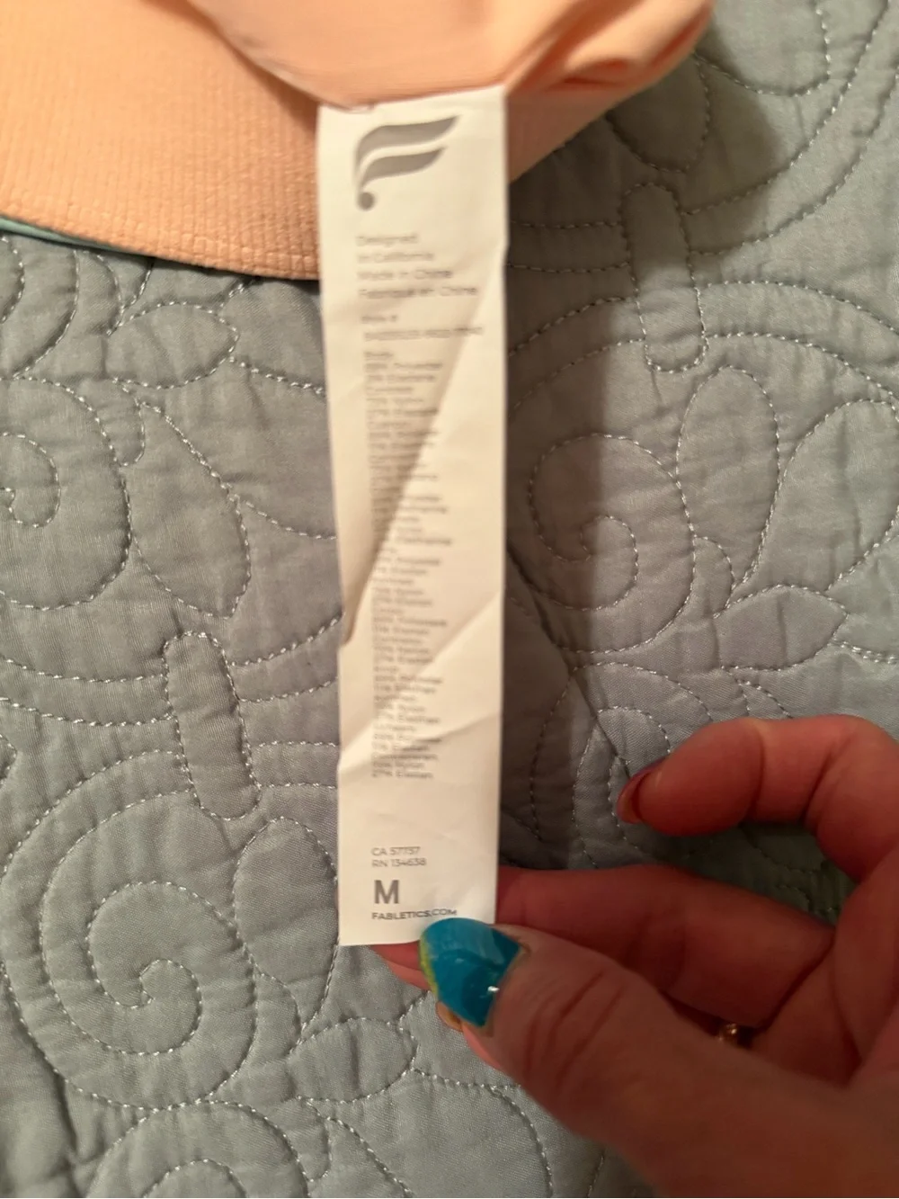 Fabletics Asymmetrical Double Strap Midi Bra Ombre All Day Size M NWT